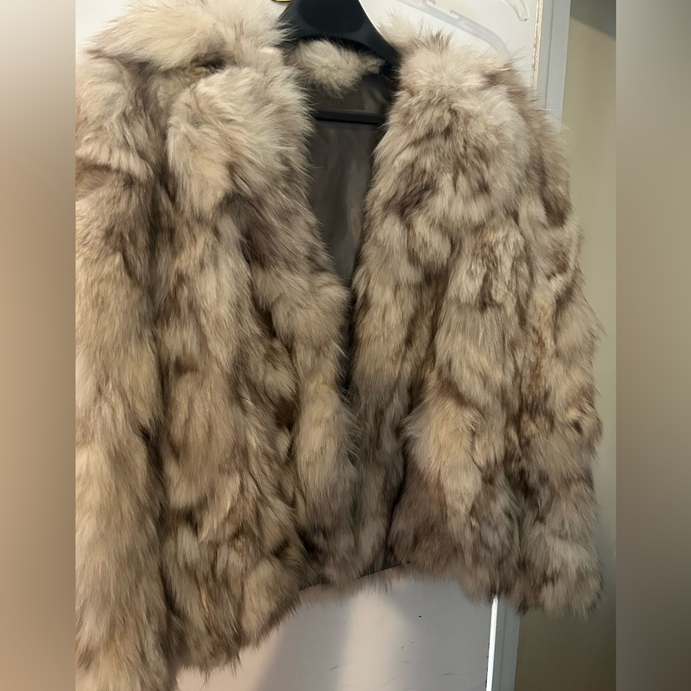 Gorgeous real blue fox fur coat